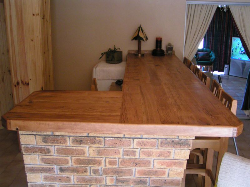 sleeper wood bar counters